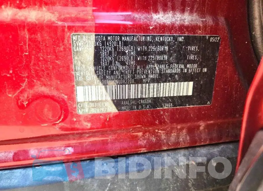 4T3D6RFV0NU082208 Photo# 13