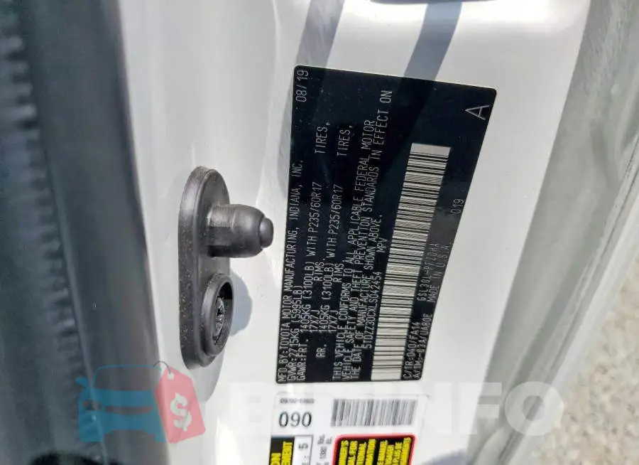 5TDZZ3DCXLS042454 Photo# 13