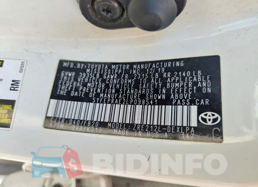 5YFEPRAE2LP098541 Photo# 12