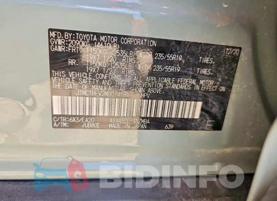 JTMC1RFV2MD074181 Photo# 12