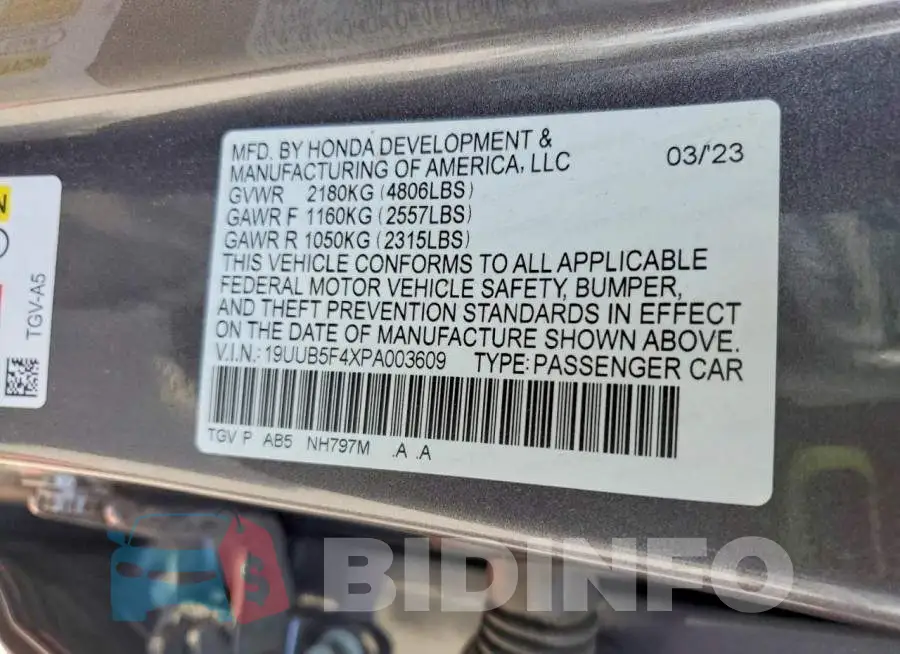 19UUB5F4XPA003609 Photo# 12