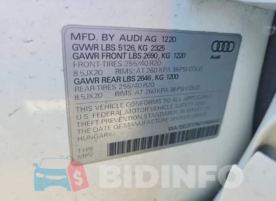 WA1EECF37M1069644 Photo# 13