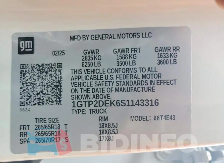 1GTP2DEK6S1143316 Photo# 12