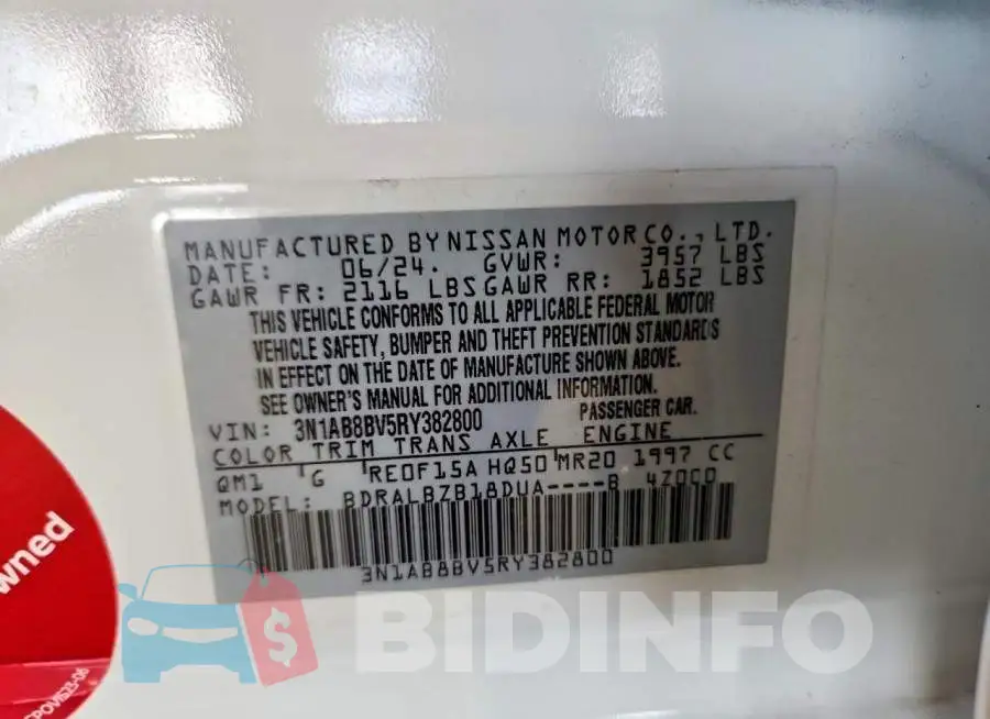 3N1AB8BV5RY382800 Photo# 12