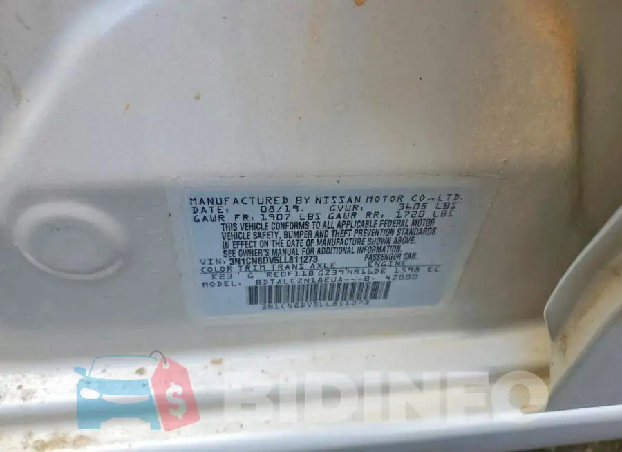 3N1CN8DV5LL811273 Photo# 12