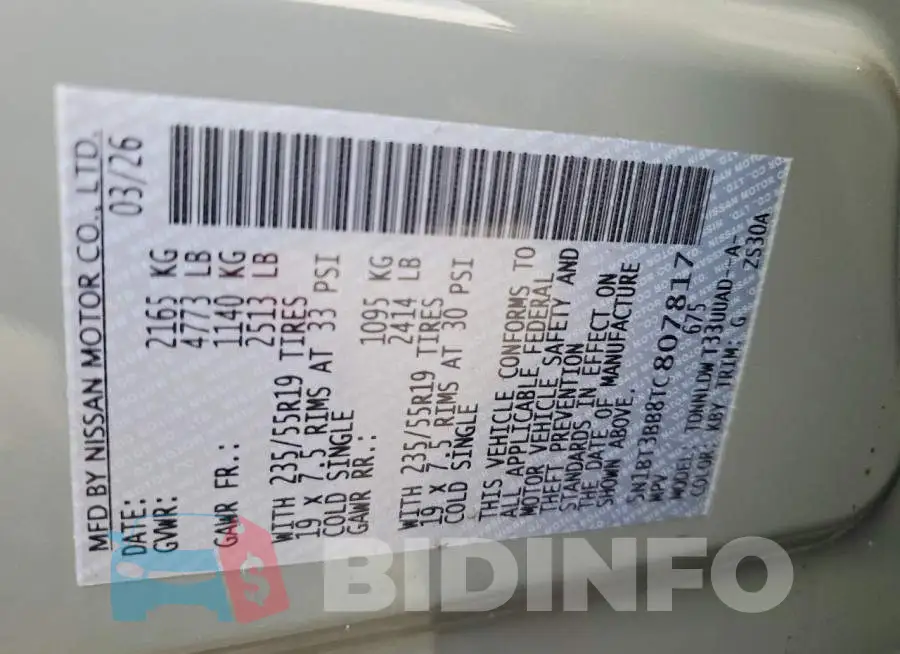 5N1BT3BB8TC807817 Photo# 13