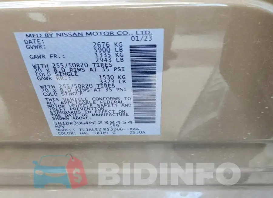 5N1DR3DG4PC238454 Photo# 13