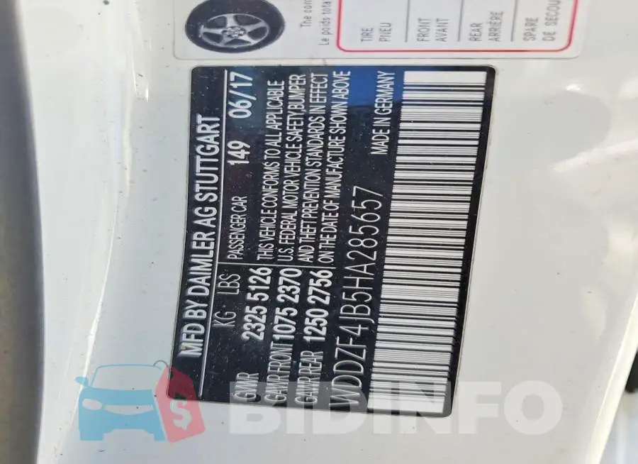 WDDZF4JB5HA285657 Photo# 12