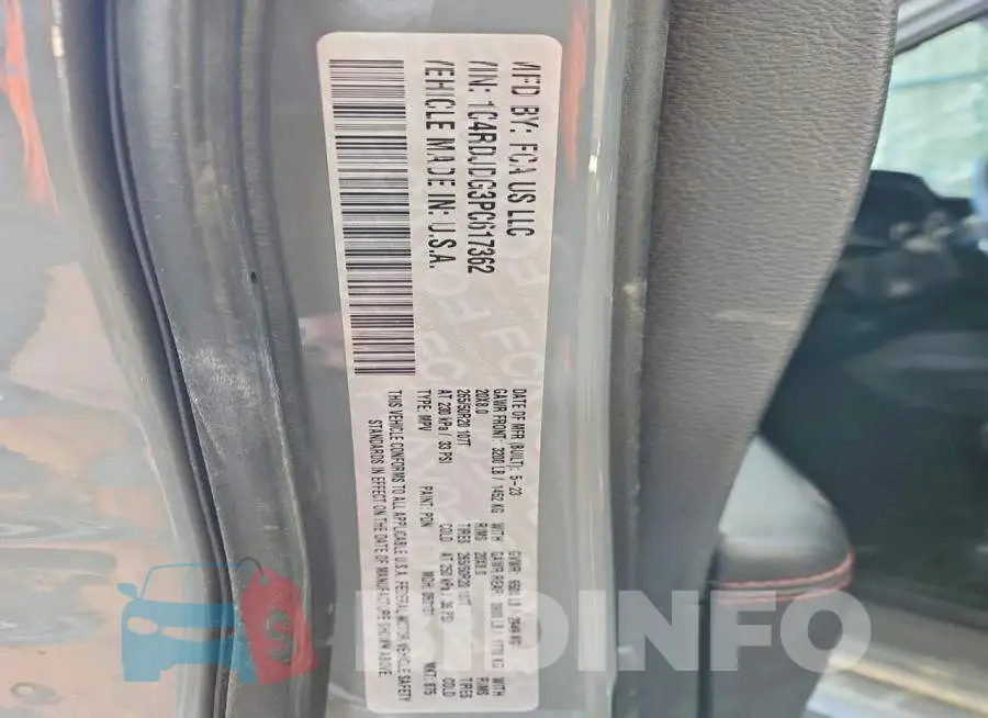 1C4RDJDG3PC617362 Photo# 14