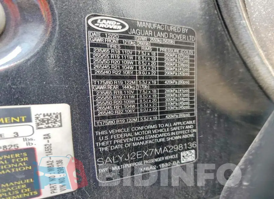 SALYJ2EX7MA298136 Photo# 14