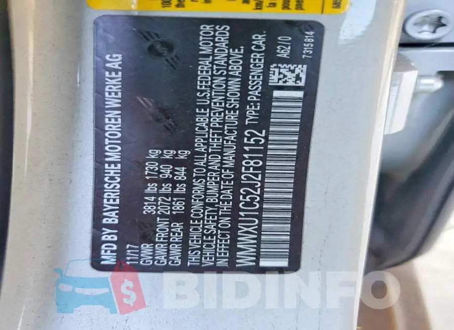 WMWXU1C52J2F81152 Photo# 12