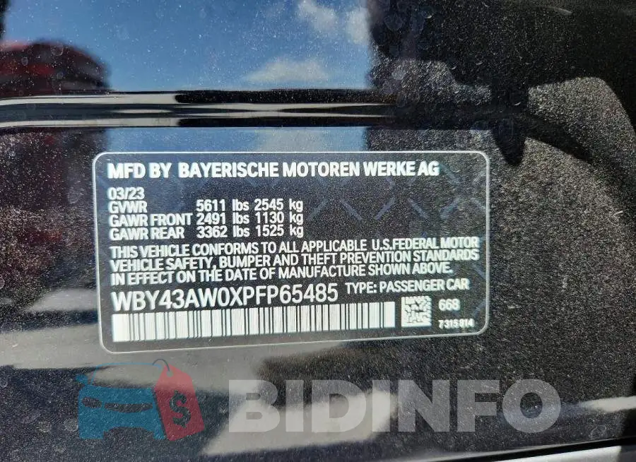 WBY43AW0XPFP65485 Photo# 12