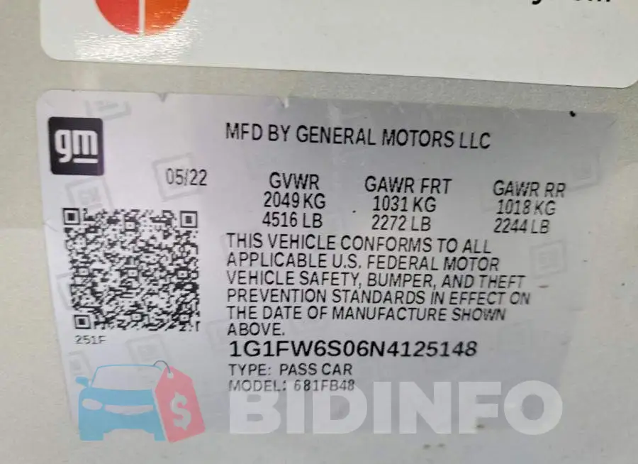 1G1FW6S06N4125148 Photo# 13