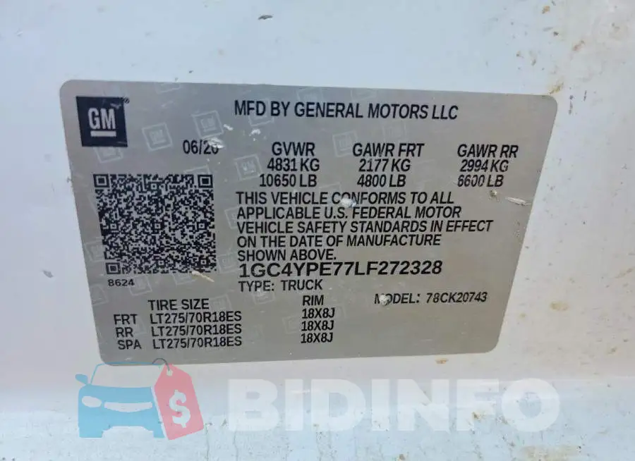1GC4YPE77LF272328 Photo# 12