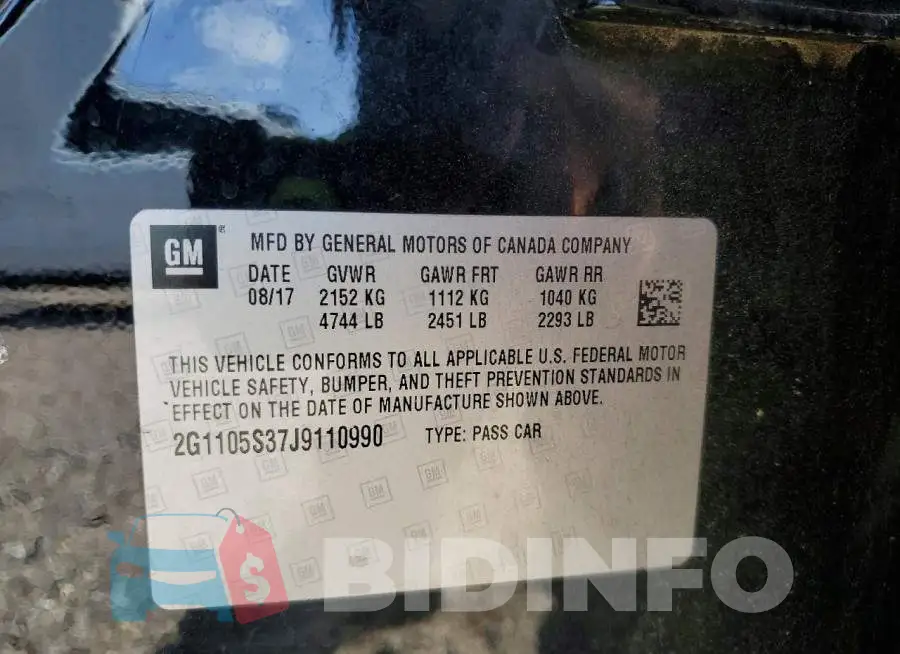 2G1105S37J9110990 Photo# 13