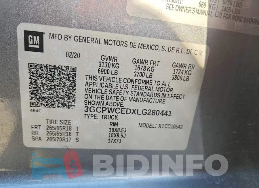 3GCPWCEDXLG280441 Photo# 12