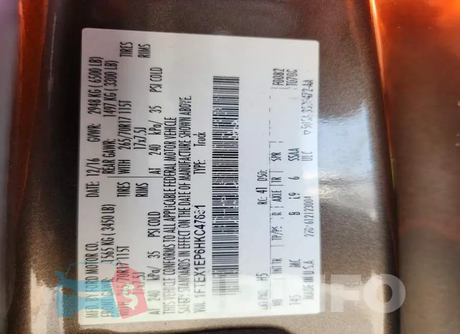 1FTEX1EP6HKC47651 Photo# 13