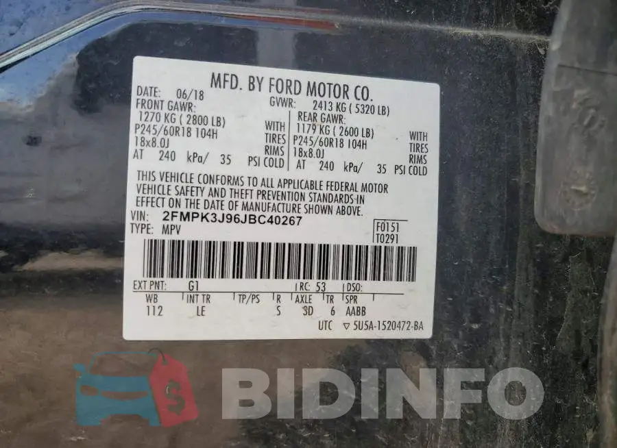 2FMPK3J96JBC40267 Photo# 13