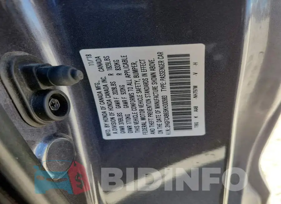 2HGFC4B65KH300983 Photo# 13