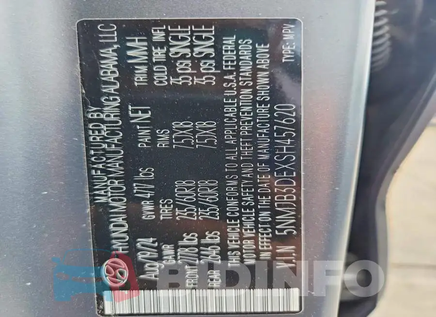 5NMJB3DEXSH457620 Photo# 12