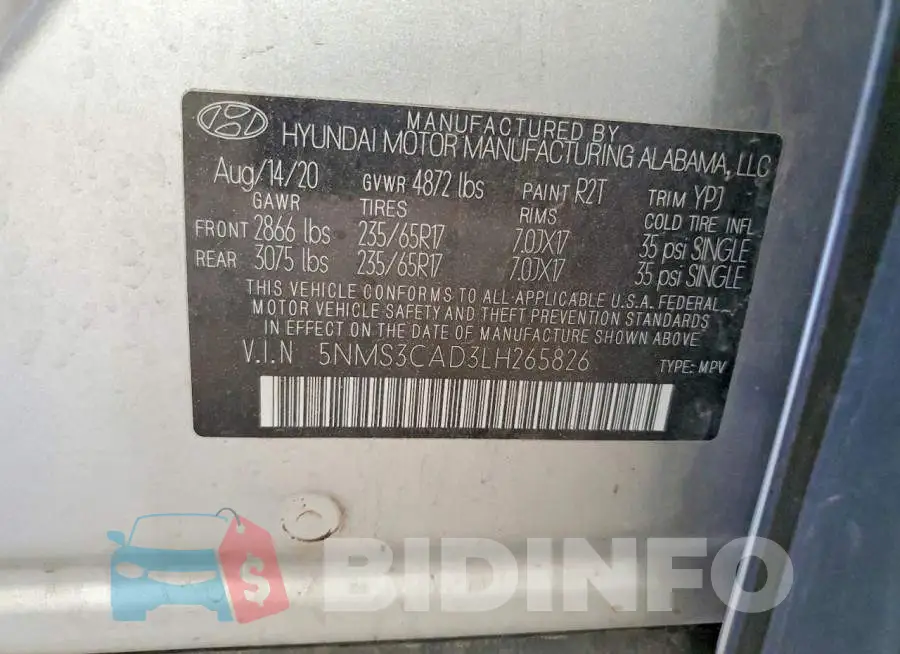 5NMS3CAD3LH265826 Photo# 13