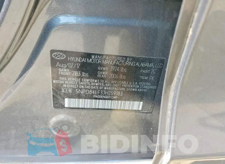 5NPD84LF3JH259183 Photo# 12