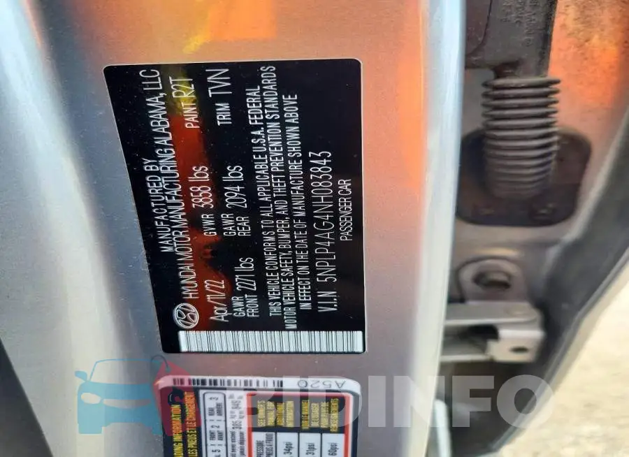 5NPLP4AG4NH083843 Photo# 12