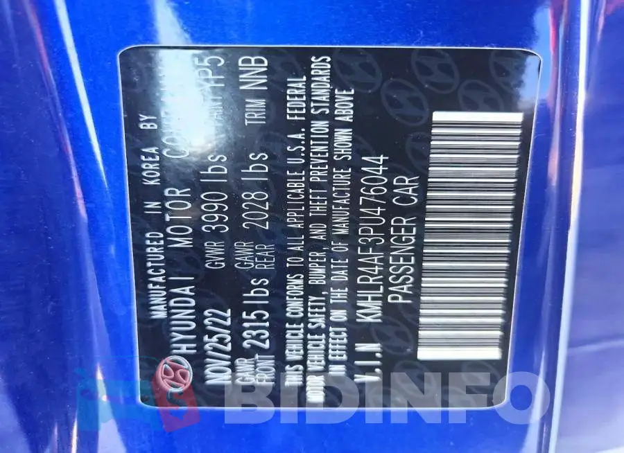 KMHLR4AF3PU476044 Photo# 13