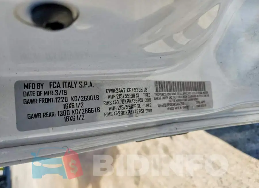ZFBHRFAB8K6N14208 Photo# 13