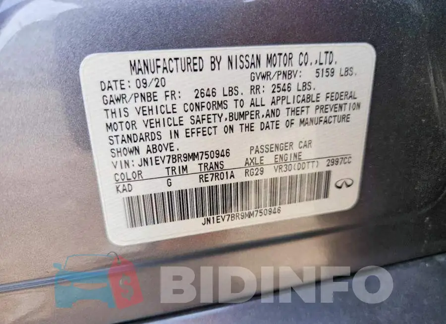 JN1EV7BR9MM750946 Photo# 13