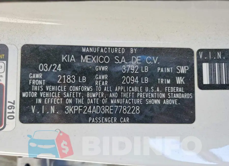 3KPF24AD3RE778228 Photo# 12