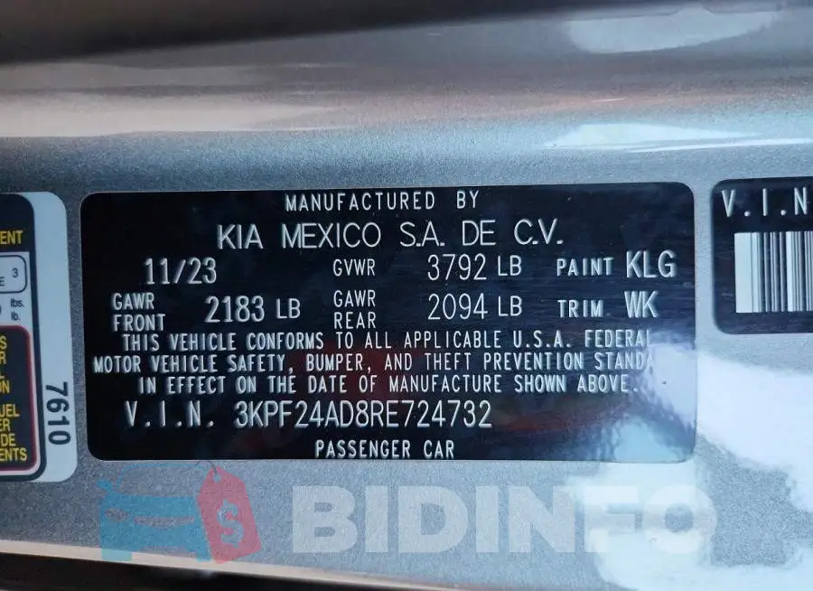3KPF24AD8RE724732 Photo# 12