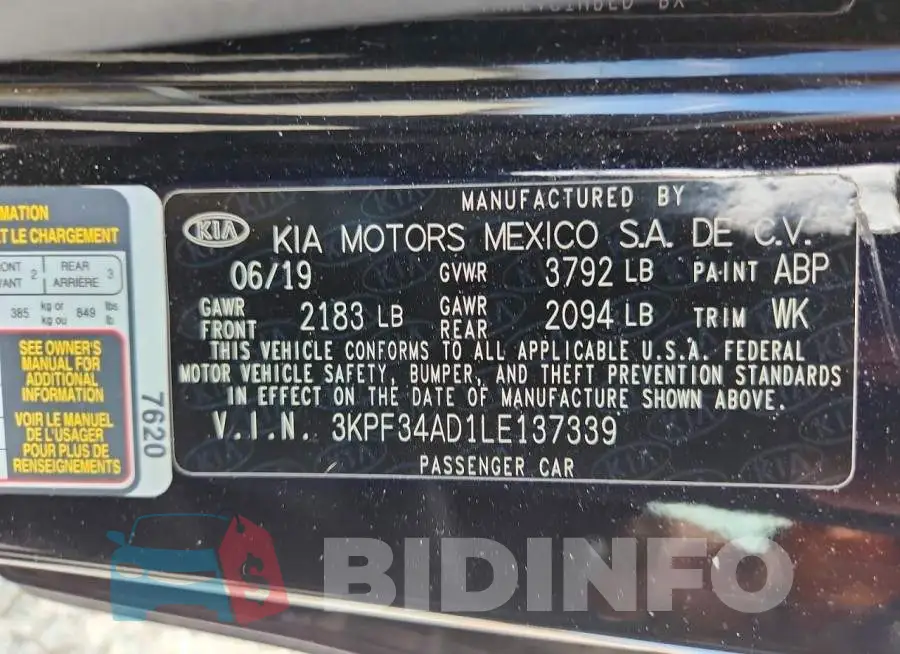 3KPF34AD1LE137339 Photo# 12