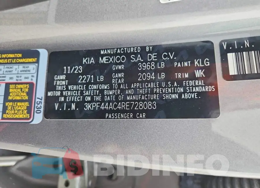 3KPF44AC4RE728083 Photo# 13