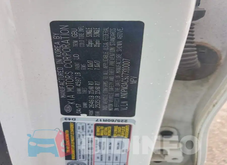 KNDPM3AC9J7310007 Photo# 13