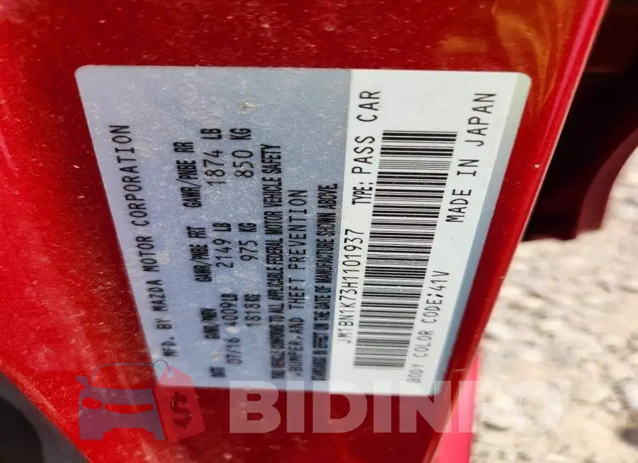 JM1BN1K73H1101937 Photo# 12