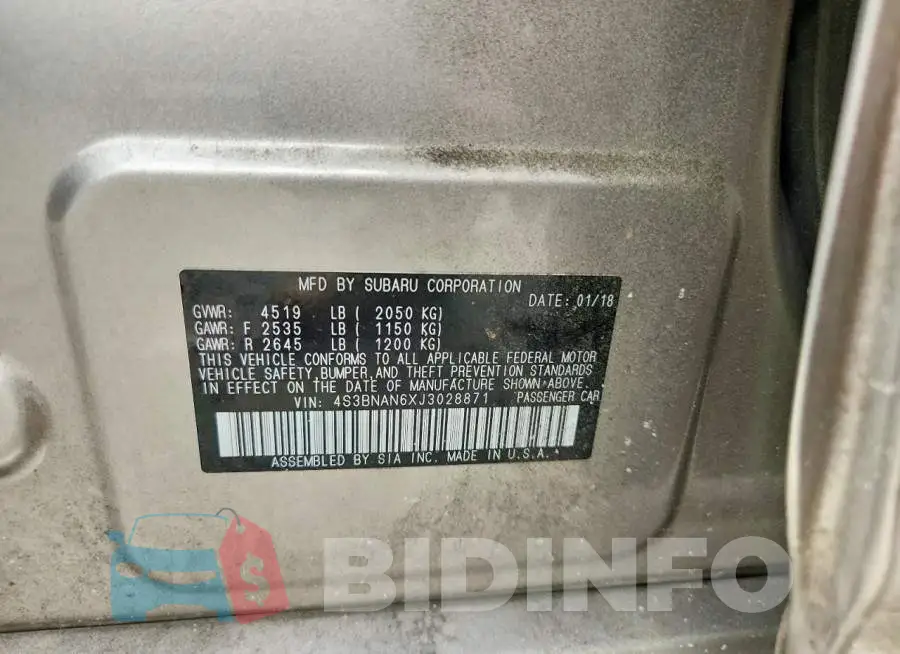 4S3BNAN6XJ3028871 Photo# 12