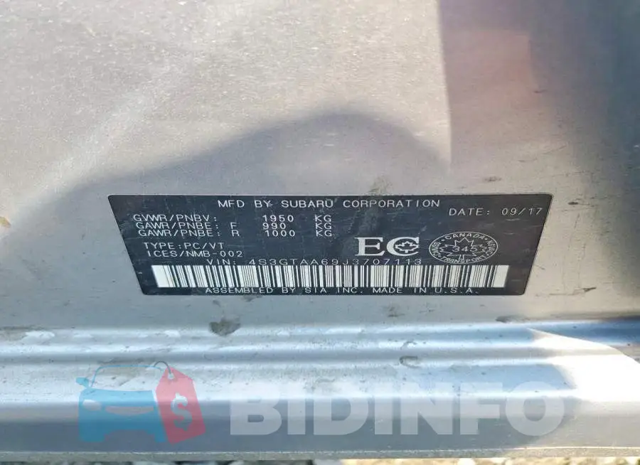 4S3GTAA69J3707113 Photo# 12