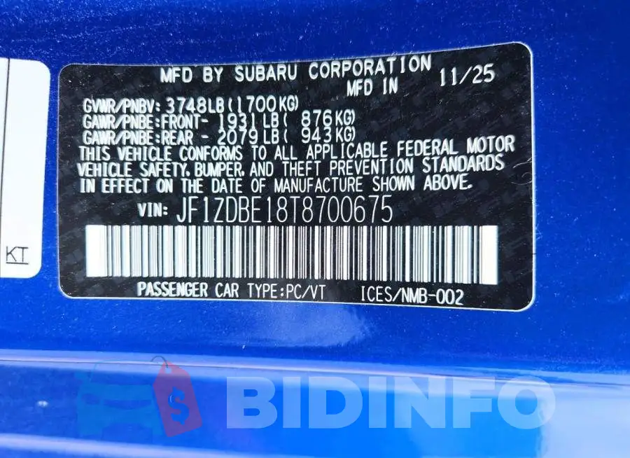 JF1ZDBE18T8700675 Photo# 13