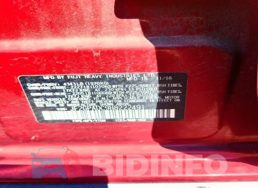 JF2GPADC9H8222491 Photo# 13
