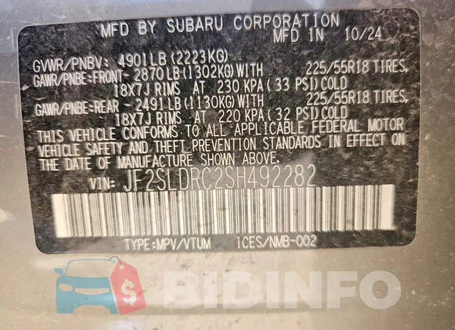 JF2SLDRC2SH492282 Photo# 13