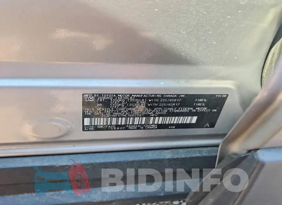 2T3P1RFV7MC166229 Photo# 13