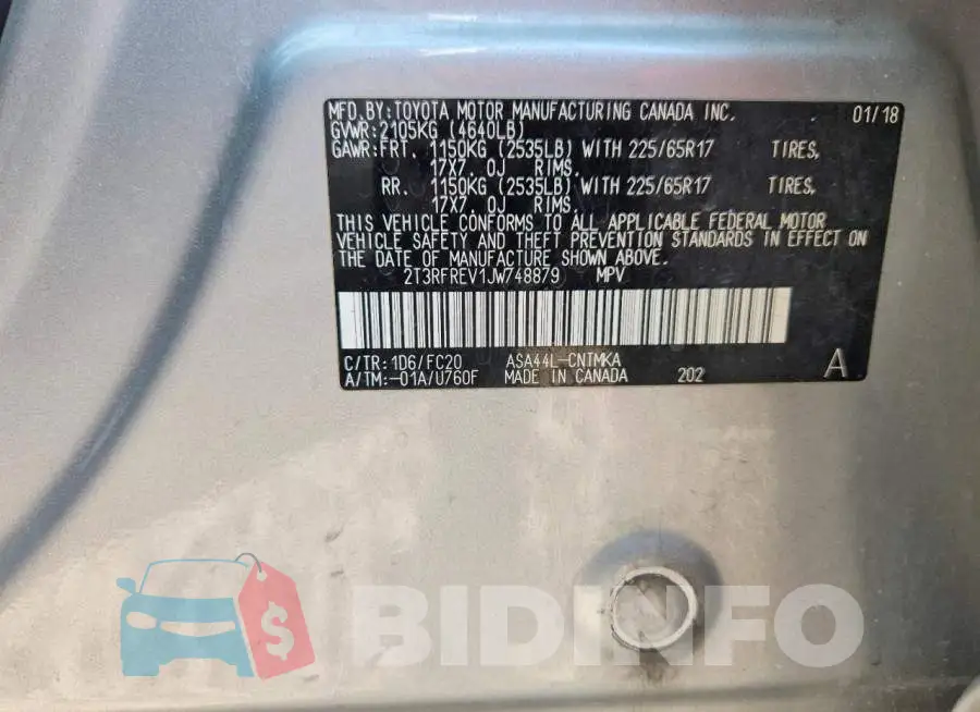 2T3RFREV1JW748879 Photo# 12