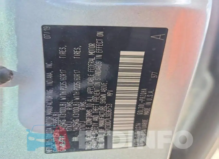 5TDYZ3DC7LS036753 Photo# 13