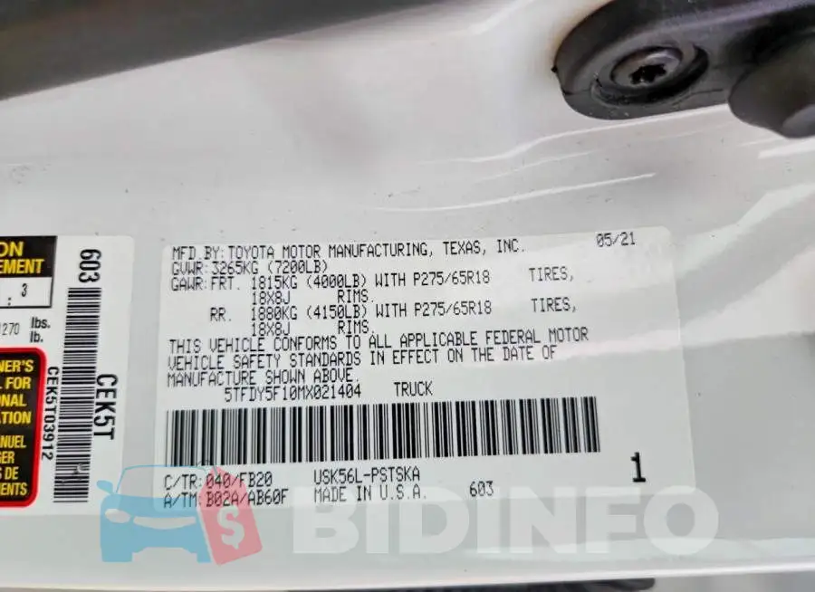 5TFDY5F10MX021404 Photo# 12