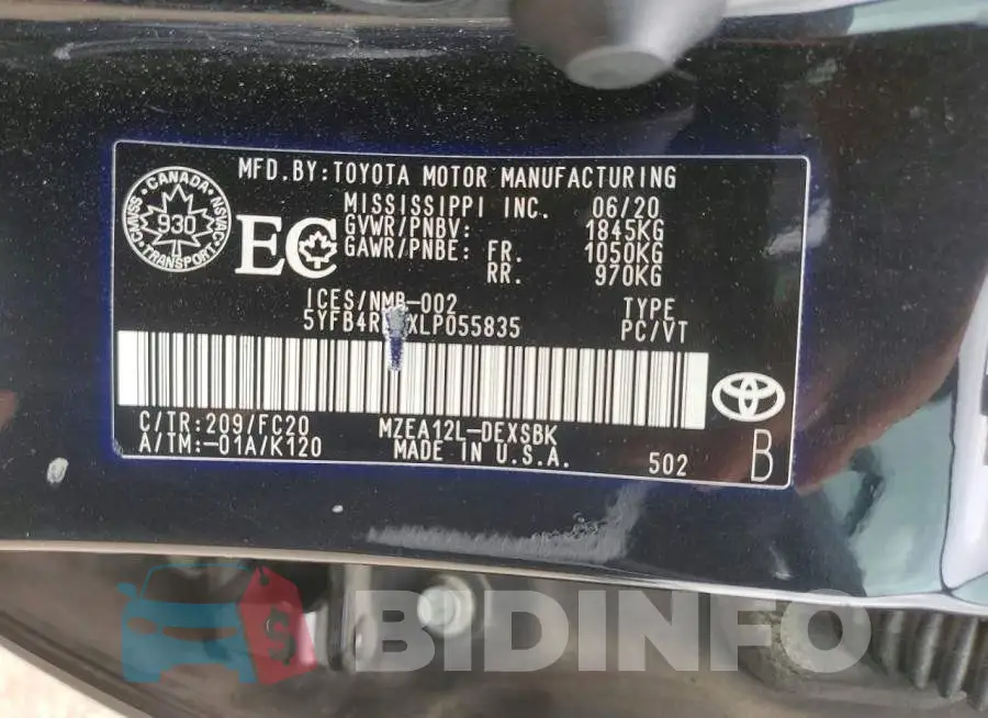 5YFB4RBEXLP055835 Photo# 12