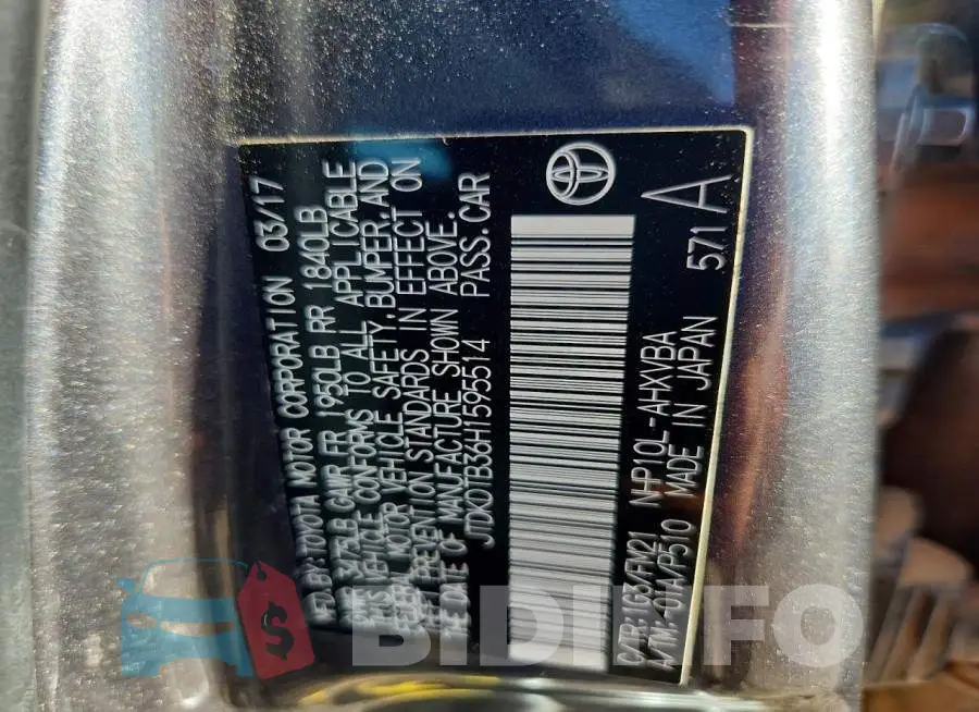 JTDKDTB36H1595514 Photo# 12