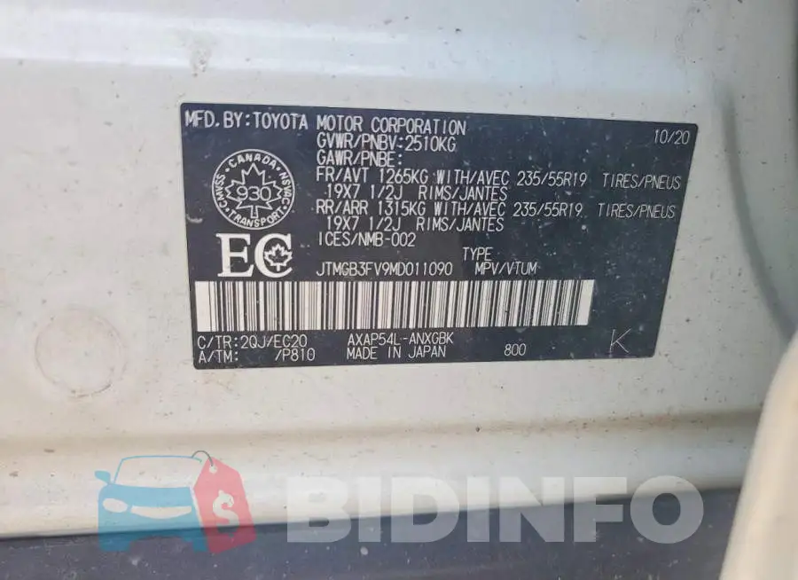 JTMGB3FV9MD011090 Photo# 12