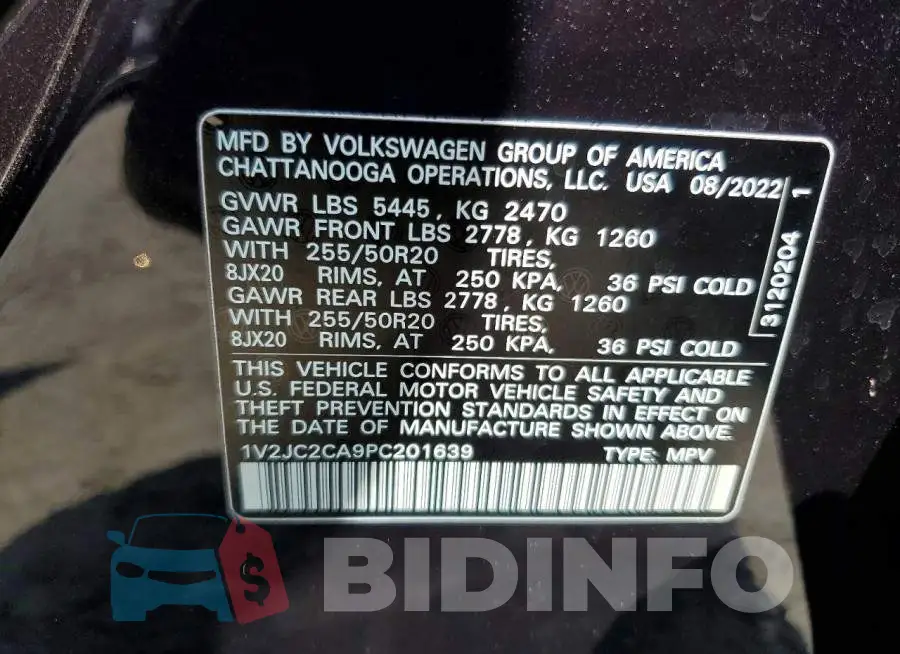 1V2JC2CA9PC201639 Photo# 13