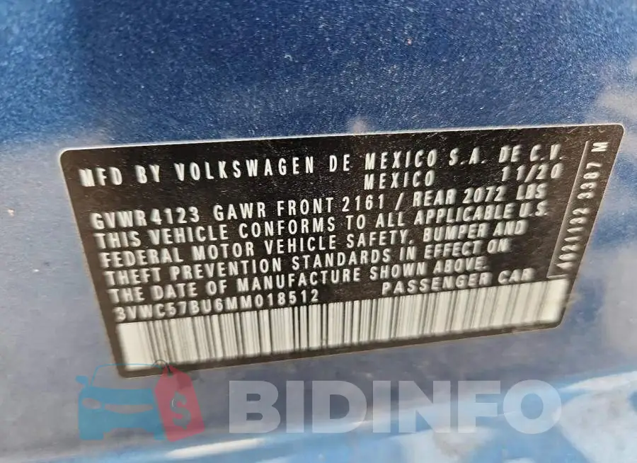 3VWC57BU6MM018512 Photo# 12